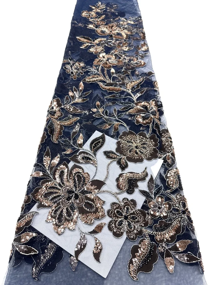 2026 High-Quality African Sequins Lace Fabric 5 Yards Elegant French Embroidery Beads for Wedding Evening Dress Sewing
2026 High-Quality African Sequins Lace Fabric 5 Yards Elegant French Embroidery Beads for Wedding Evening Dress Sewing