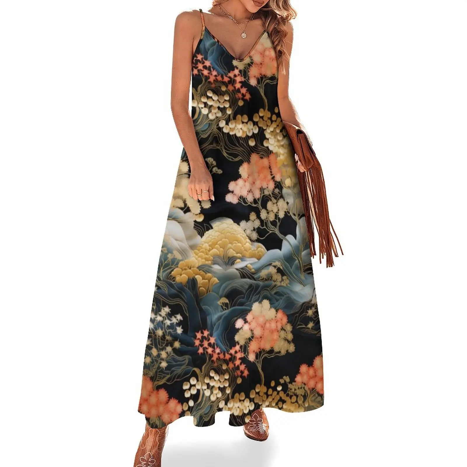 Retro Kimono Silk Pattern Sleeveless Dress prom clothes chic and elegant woman dress
Retro Kimono Silk Pattern Sleeveless Dress prom clothes chic and elegant woman dress