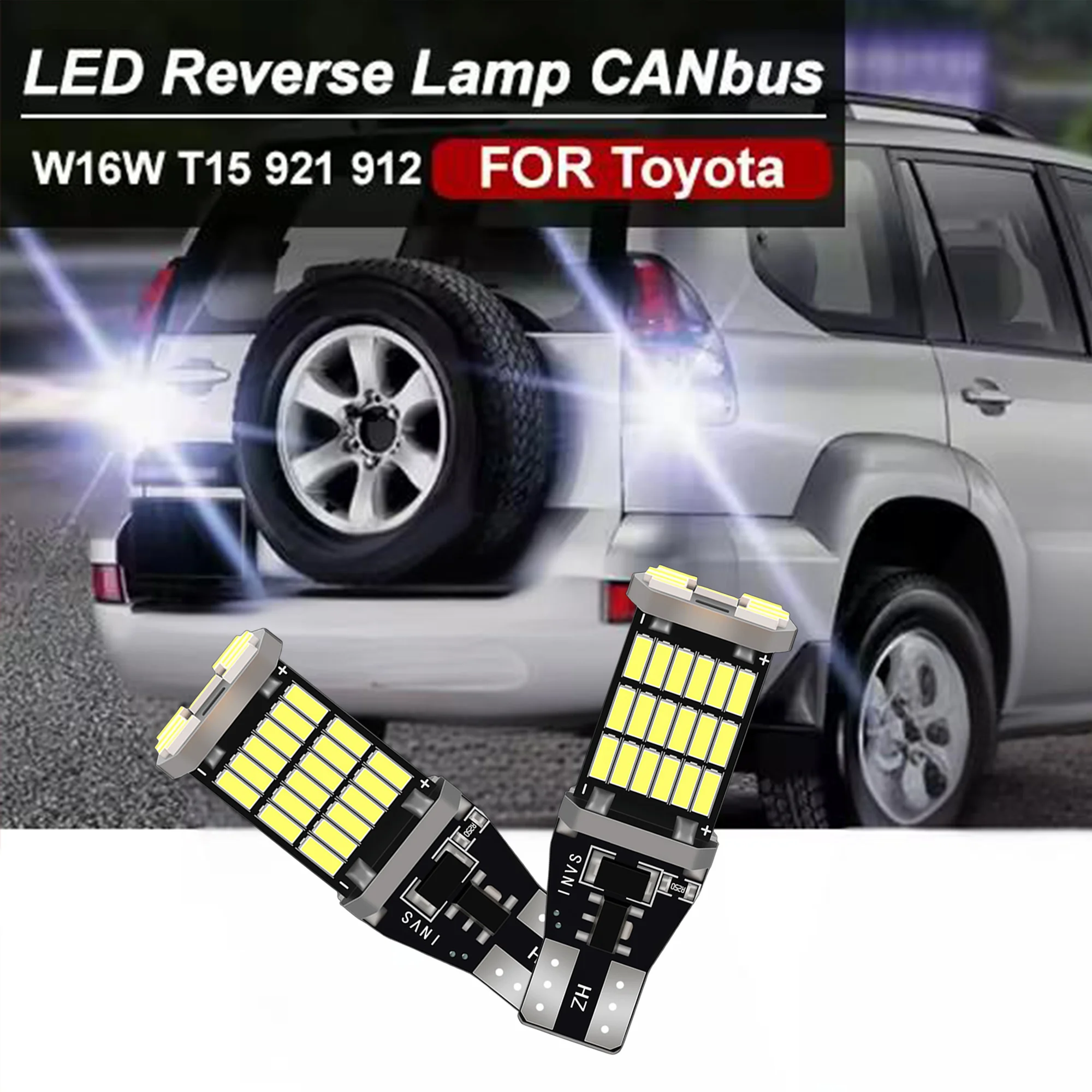 2pcs LED Reverse Light CANbus No Error For Toyota Land Cruiser PRADO 120 J120 2003-2009 T15 W16W Back Up Lamp 2700lm White
2pcs LED Reverse Light CANbus No Error For Toyota Land Cruiser PRADO 120 J120 2003-2009 T15 W16W Back Up Lamp 2700lm White