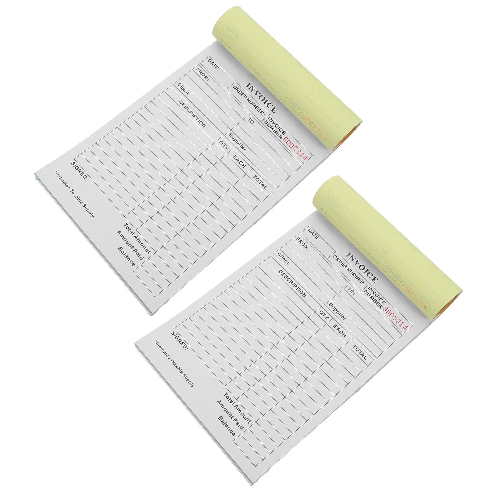 2 Books 2-Part Carbonless Invoice Receipt Book 8.3x6 Sales Receipt Pad for Small Business Pre-Printed Order Forms Duplicate
2 Books 2-Part Carbonless Invoice Receipt Book 8.3x6 Sales Receipt Pad for Small Business Pre-Printed Order Forms Duplicate
