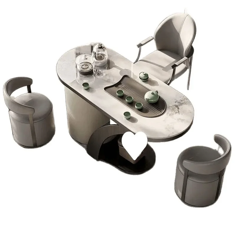 Rock slab tea table and chair combination, modern simple home balcony tea table
Rock slab tea table and chair combination, modern simple home balcony tea table