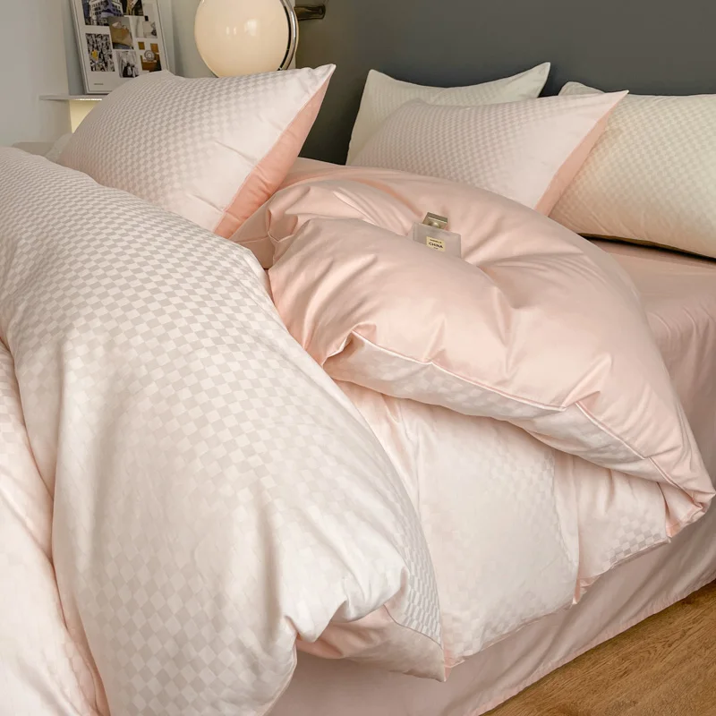 4Pcs Light Luxury Style 160 Pcs Long Staple Cotton Bedding Simple Sheet Quilt Cover 200x230 220x240 Four Seasons
4Pcs Light Luxury Style 160 Pcs Long Staple Cotton Bedding Simple Sheet Quilt Cover 200x230 220x240 Four Seasons
