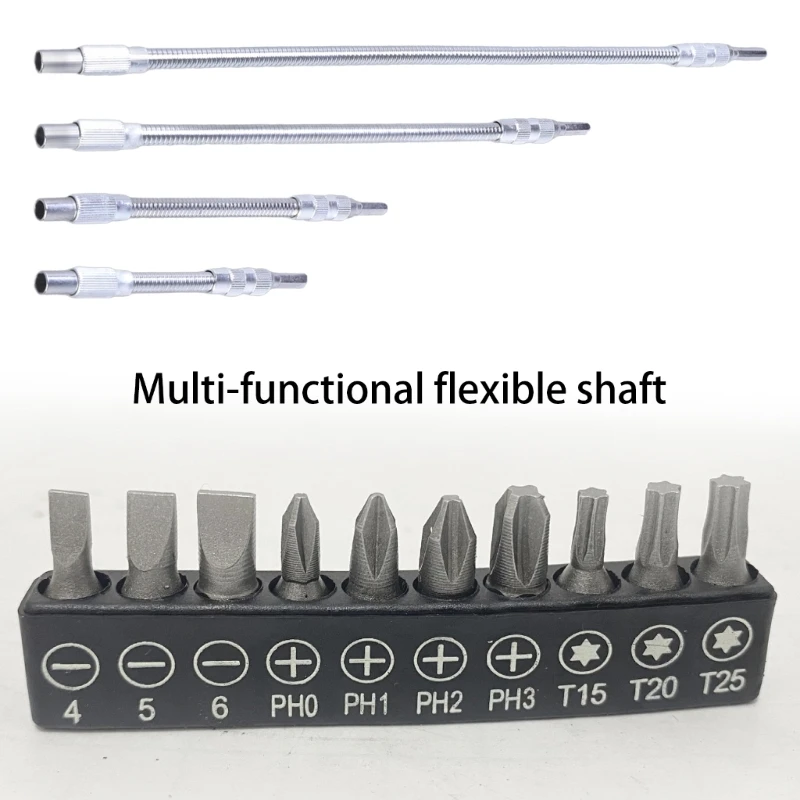 Pack of 4 Universal Flexible Extension Shafts for Tight Space and Corners Flexible Drill Bit Holders Flexible Extension KXRE
Pack of 4 Universal Flexible Extension Shafts for Tight Space and Corners Flexible Drill Bit Holders Flexible Extension KXRE
