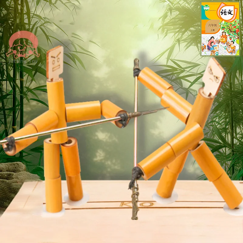 Rope-Controlled Bamboo Man Fighting Game, Handmade Desktop Set with Weapon Elements
Rope-Controlled Bamboo Man Fighting Game, Handmade Desktop Set with Weapon Elements
