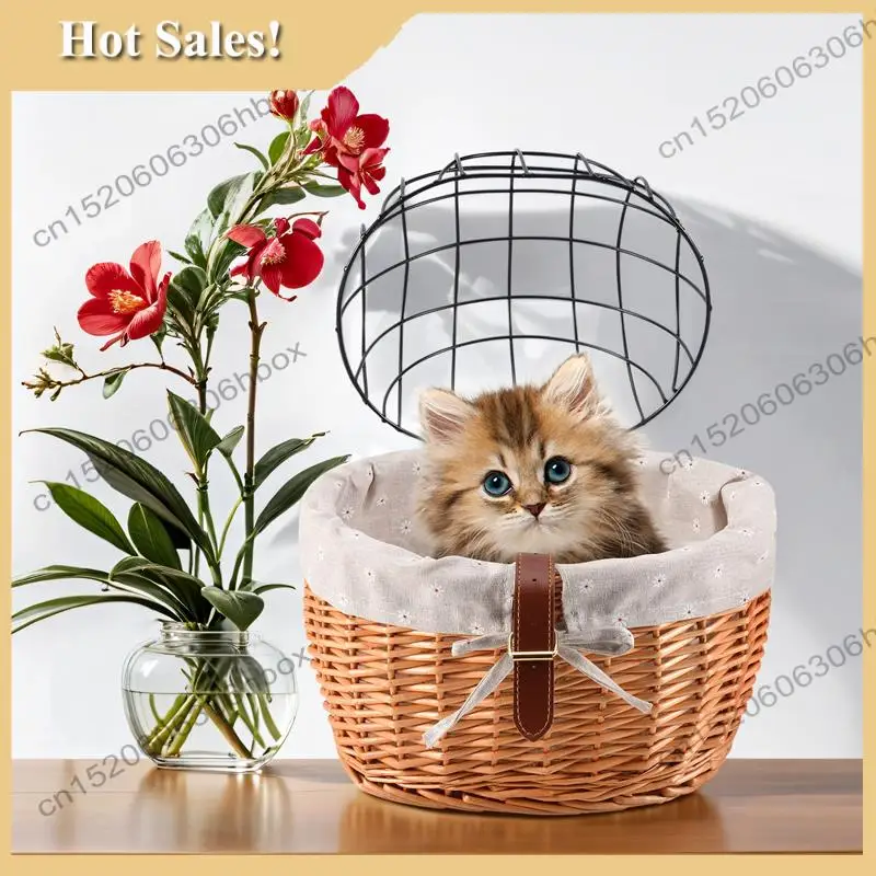 -HOPE Cat Dog Bicycle Front Handlebar Basket Pets Seat Handwoven Wicker MTB Road Bike Basket Pet Cat Dog Carrier
-HOPE Cat Dog Bicycle Front Handlebar Basket Pets Seat Handwoven Wicker MTB Road Bike Basket Pet Cat Dog Carrier