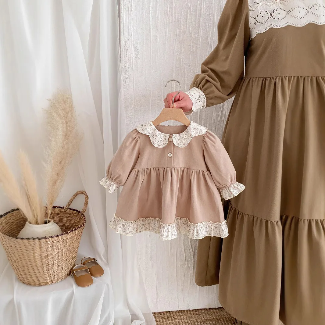 2025 Spring New Baby Long Sleeve Dress Girls Sweet Floral Lapel Princess Dress Cotton Infant Toddler Simple Casual Dresses
2025 Spring New Baby Long Sleeve Dress Girls Sweet Floral Lapel Princess Dress Cotton Infant Toddler Simple Casual Dresses
