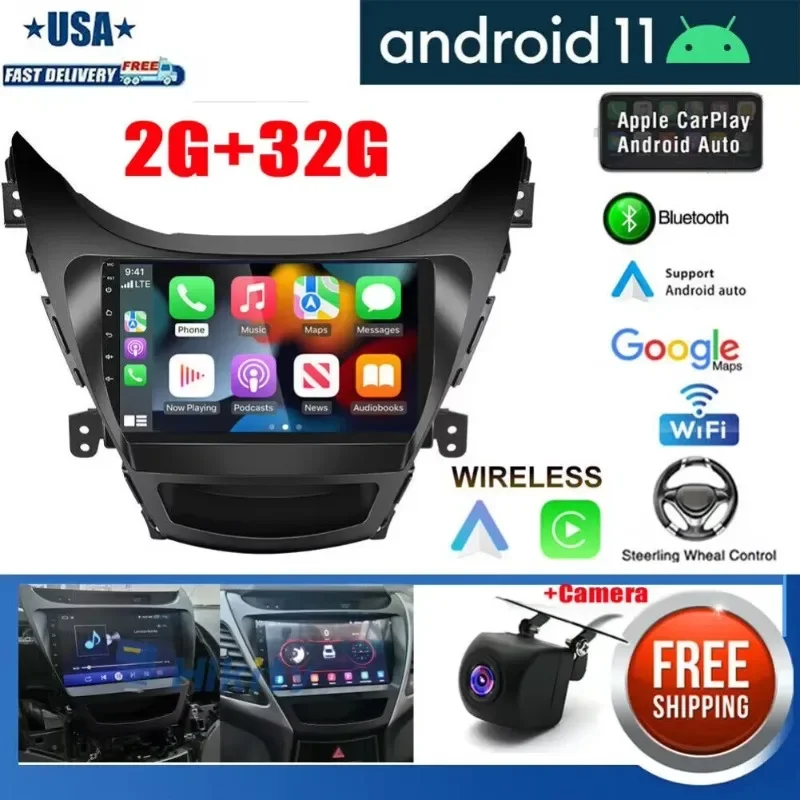 Автомобильный плеер для Hyundai Elantra 2011-2013, 2 + 32 ГБ, Android 13,0, 9-дюймовый автомобильный GPS-навигатор, встроенный Carplay + Android Auto + камера AHD
Автомобильный плеер для Hyundai Elantra 2011-2013, 2 + 32 ГБ, Android 13,0, 9-дюймовый автомобильный GPS-навигатор, встроенный Carplay + Android Auto + камера AHD