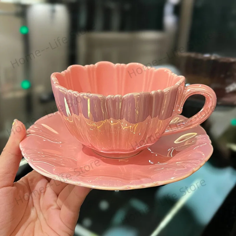 Petal Simple Flower Cup with Saucer Set Ceramic Tea Set European Small Chic Coffee Cup Tea Office Cup Household Gift
Petal Simple Flower Cup with Saucer Set Ceramic Tea Set European Small Chic Coffee Cup Tea Office Cup Household Gift