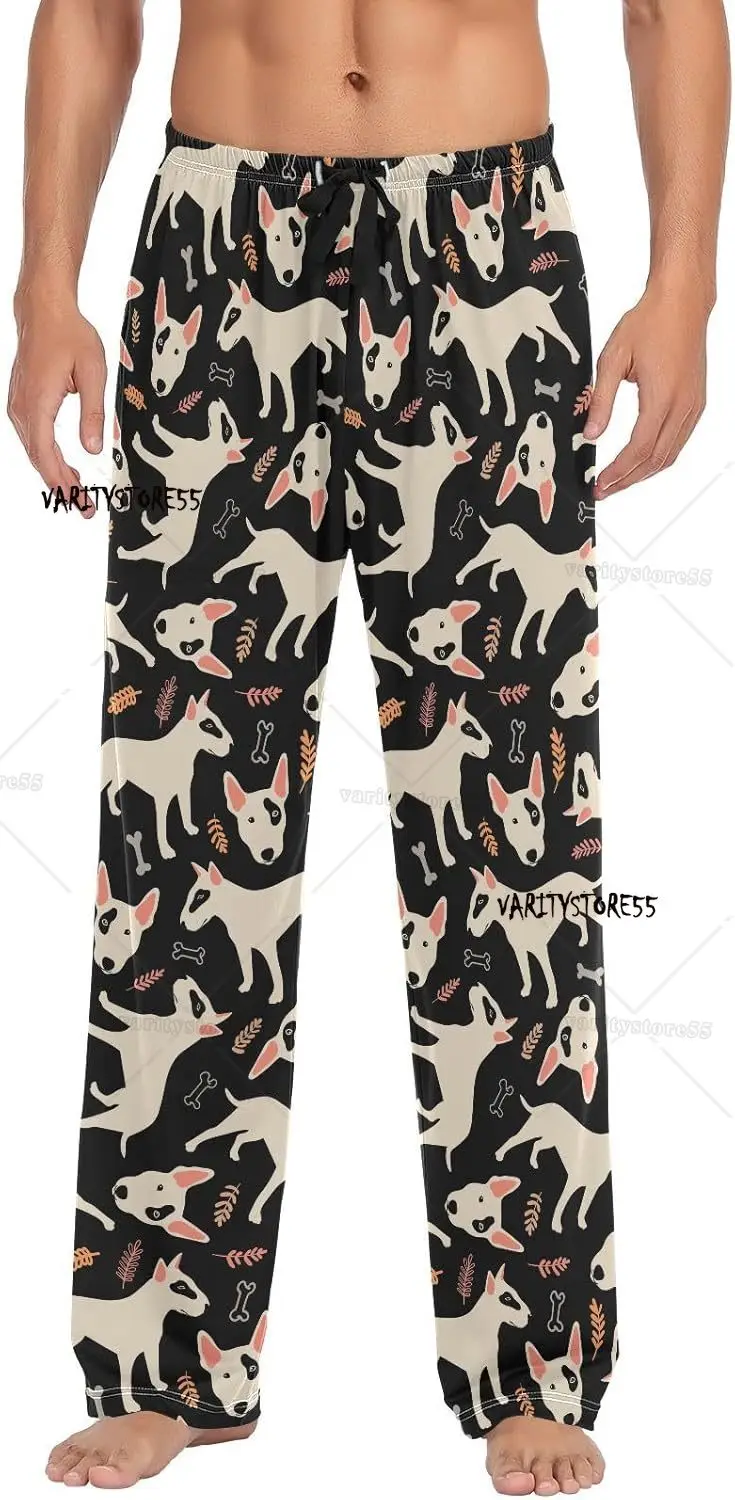 Бультерьер, мужские пижамные штаны с рисунком собаки, супер мягкие брюки для сна, низ с карманами 
Бультерьер, мужские пижамные штаны с рисунком собаки, супер мягкие брюки для сна, низ с карманами
