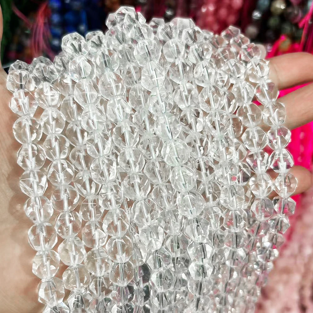 6/8/10mm Drill Cut White Crystal Natural Stone Beads Quartz Crystal DIY Jewelry Bracelet Necklace Accessories
6/8/10mm Drill Cut White Crystal Natural Stone Beads Quartz Crystal DIY Jewelry Bracelet Necklace Accessories