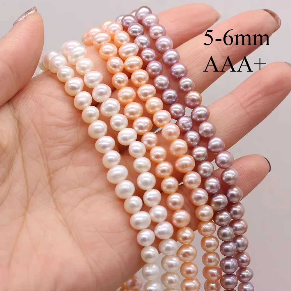 5-6mm AAA High Quality Natural Freshwater Pearl Near Round Beads for Jewelry Making Supplies DIY Necklace Bracelet Accessories
5-6mm AAA High Quality Natural Freshwater Pearl Near Round Beads for Jewelry Making Supplies DIY Necklace Bracelet Accessories