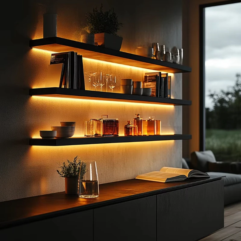 Household Decorative Book Shelf Display Luxury SS Rack With Led Light Living Room Cabinets
Household Decorative Book Shelf Display Luxury SS Rack With Led Light Living Room Cabinets