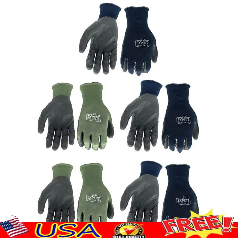 5 Pair Nitrile Garden Gloves Breathable Polyester Shell Elastic Knit Wrist Touchscreen Technology Durable Grip Gardening
5 Pair Nitrile Garden Gloves Breathable Polyester Shell Elastic Knit Wrist Touchscreen Technology Durable Grip Gardening