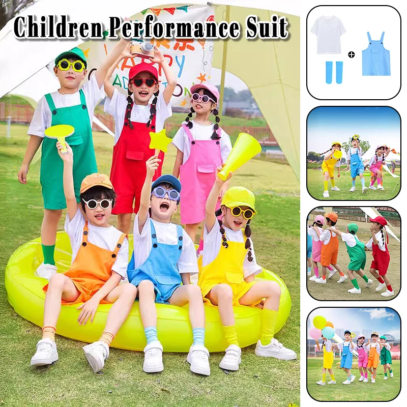 3Pcs/ Set Children's Kindergarten Chorus Dance Performance Suit Rural Joyful Scenario Play Costume Candy Color Hip Hop Overalls
3Pcs/ Set Children's Kindergarten Chorus Dance Performance Suit Rural Joyful Scenario Play Costume Candy Color Hip Hop Overalls