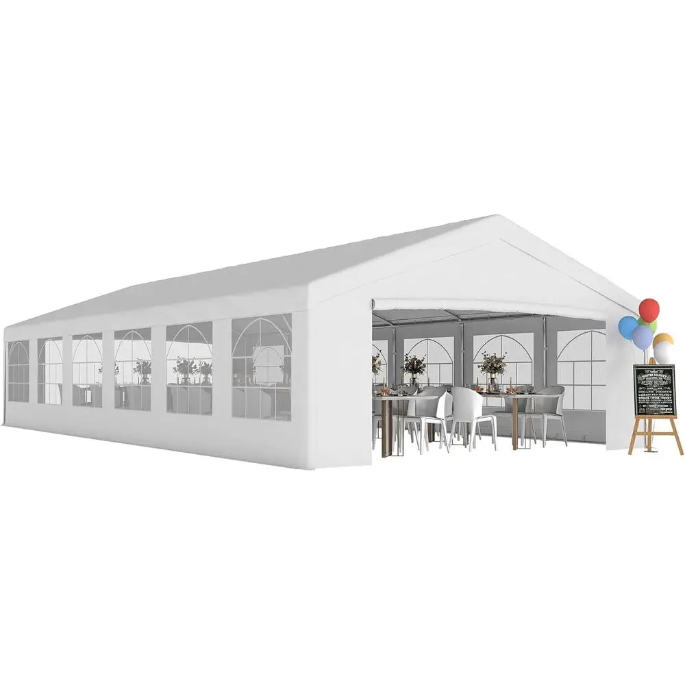 40ft x 20ft Outdoor Heavy-Duty Wedding Gazebo with Removable Walls and Waterproof Feature, White
40ft x 20ft Outdoor Heavy-Duty Wedding Gazebo with Removable Walls and Waterproof Feature, White
