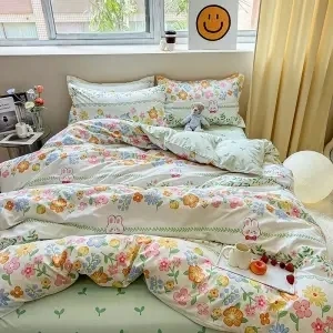 Garden Flowers And Cute Rabbit Pattern Duvet Cover Nordic Style Full Size Bedding Sets Queen Double For Girls Gift Pink
Garden Flowers And Cute Rabbit Pattern Duvet Cover Nordic Style Full Size Bedding Sets Queen Double For Girls Gift Pink