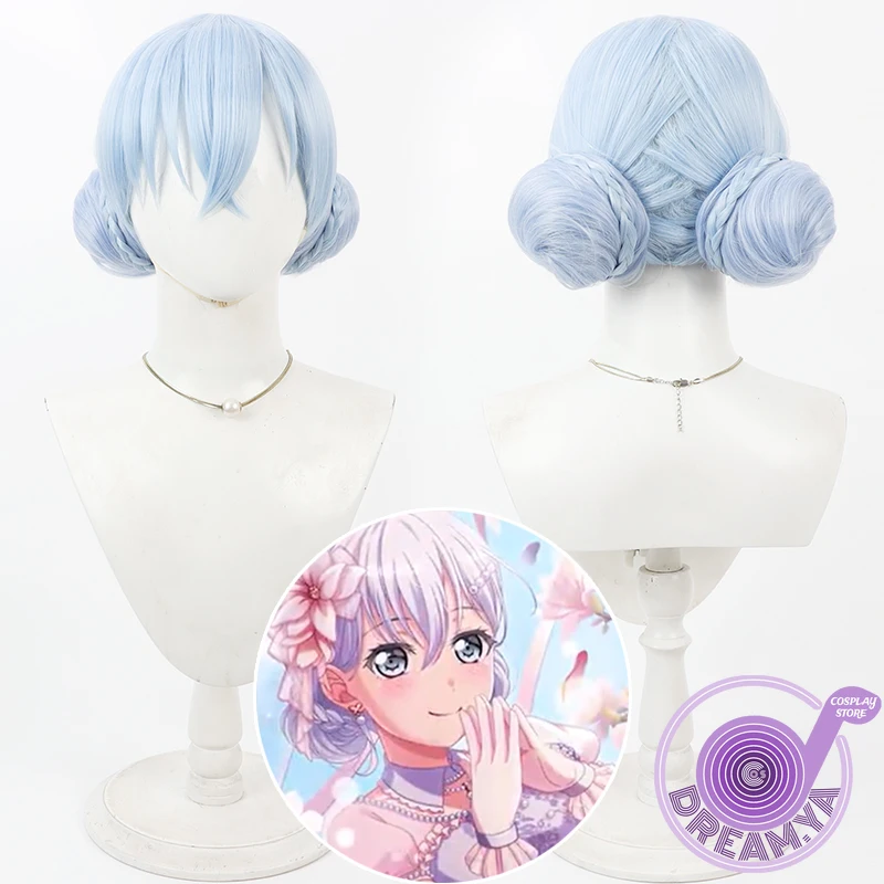 Kurata Mashiro Cosplay Wig BanG Dream Blue Buns Heat Resistant Synthetic Hair Halloween Carnival Party Role Play + Free Wig Cap
Kurata Mashiro Cosplay Wig BanG Dream Blue Buns Heat Resistant Synthetic Hair Halloween Carnival Party Role Play + Free Wig Cap