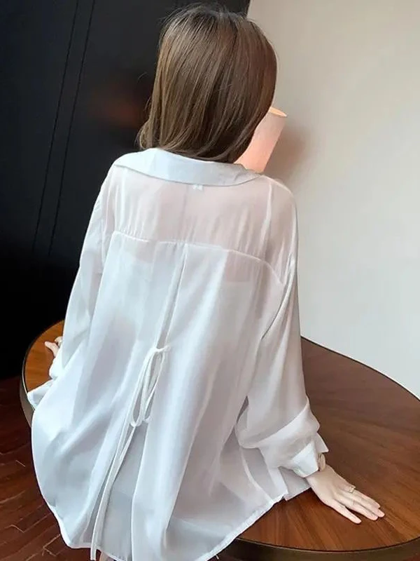 Women's Summer 2026 New Style Back Tie Open Cardigan Ultra Thin Fashionable Sun Protection Shirt Trendy Long Sleeve Collar
Women's Summer 2026 New Style Back Tie Open Cardigan Ultra Thin Fashionable Sun Protection Shirt Trendy Long Sleeve Collar
