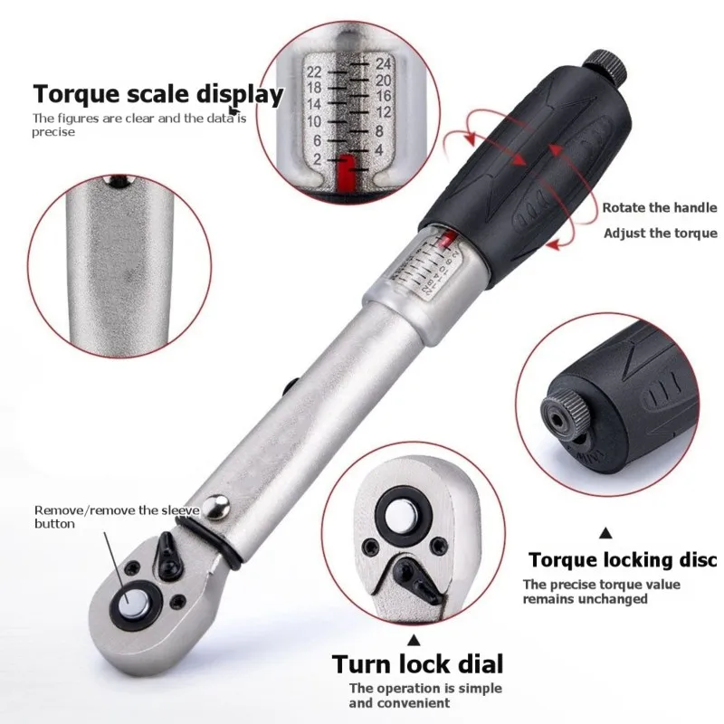 CGDS-YC-617-2ST Metal Torque Wrench Set For Cycling - Mountain & Road Bike Repair Tools
CGDS-YC-617-2ST Metal Torque Wrench Set For Cycling - Mountain & Road Bike Repair Tools