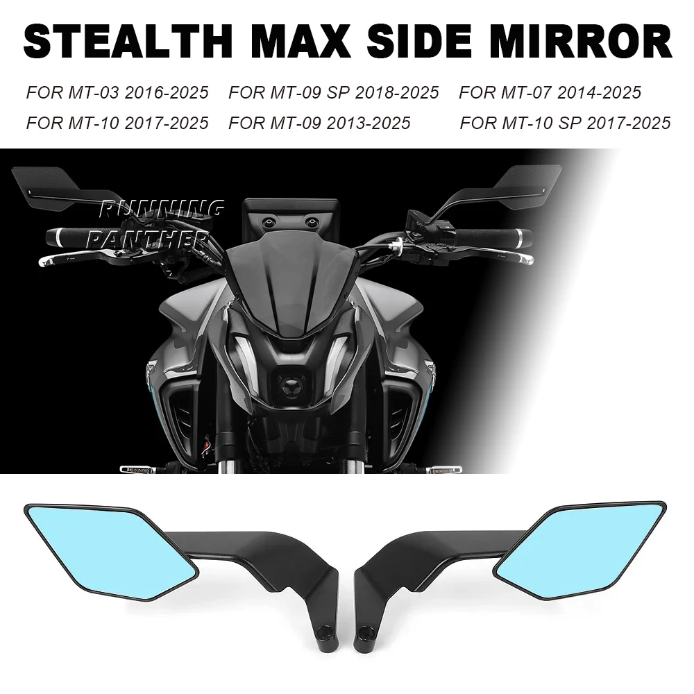 For YAMAHA MT-09 MT 09 SP MT-03 MT-07 MT10 MT-10 SP Motorcycle Accessories Stealth Max Mirrors Sports Winglets Rearview Mirrors
For YAMAHA MT-09 MT 09 SP MT-03 MT-07 MT10 MT-10 SP Motorcycle Accessories Stealth Max Mirrors Sports Winglets Rearview Mirrors