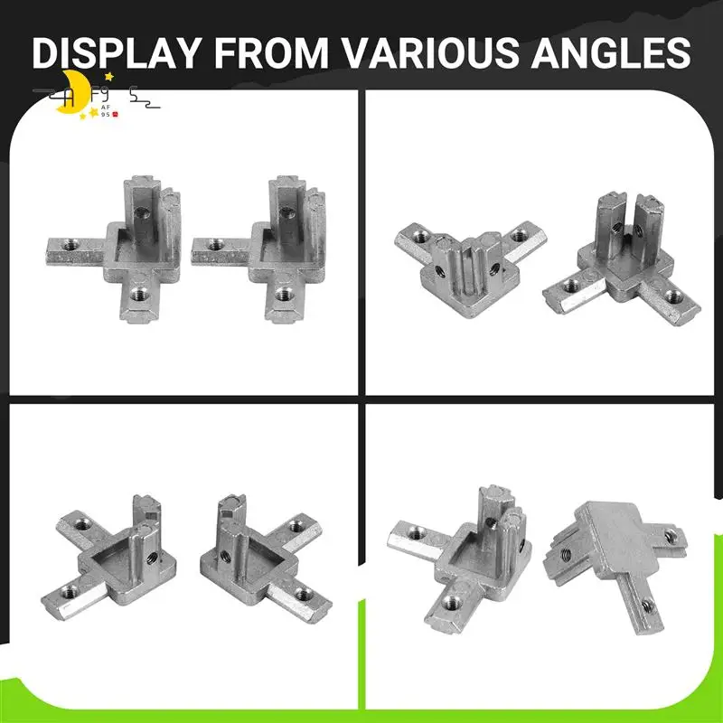 AF95-4Pc 2020 Series 3 Way End Corner Bracket Connector For European Standard 6Mm T Slot 20 X 20Mm Aluminum Extrusion Profile
AF95-4Pc 2020 Series 3 Way End Corner Bracket Connector For European Standard 6Mm T Slot 20 X 20Mm Aluminum Extrusion Profile