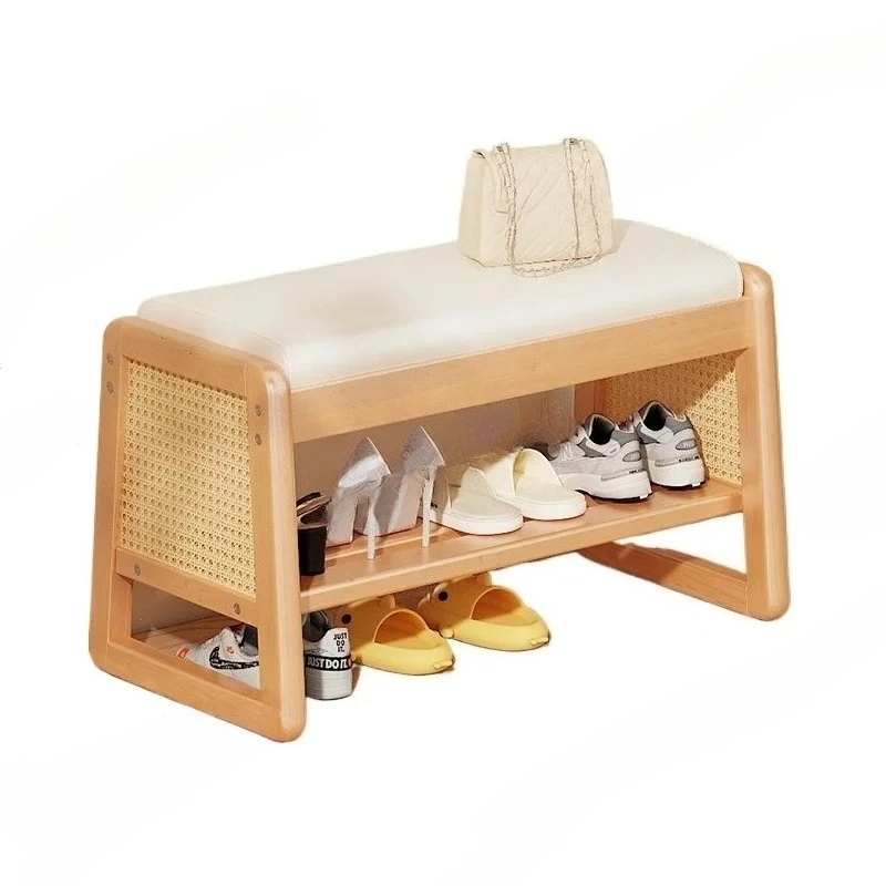 Nordic Shoe Cabinet 2 Layers Solid Wood Foot Stool Imitation Rattan Weaving Entrance Bench Comfort Seat Cushion Hallway Ottoman
Nordic Shoe Cabinet 2 Layers Solid Wood Foot Stool Imitation Rattan Weaving Entrance Bench Comfort Seat Cushion Hallway Ottoman