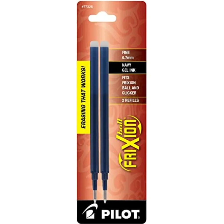 , FriXion Ball Gel Ink Refills for Erasable Pens, Fine Point 0.7 mm, Pack of 2, Navy
, FriXion Ball Gel Ink Refills for Erasable Pens, Fine Point 0.7 mm, Pack of 2, Navy