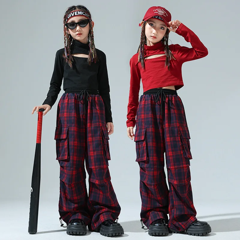 Girls' Jazz Dance Performance Trendy Outfit Girl Group Hip-Hop Plaid Cargo Pants Children's Group Performance Class Suit Catwalk
Girls' Jazz Dance Performance Trendy Outfit Girl Group Hip-Hop Plaid Cargo Pants Children's Group Performance Class Suit Catwalk