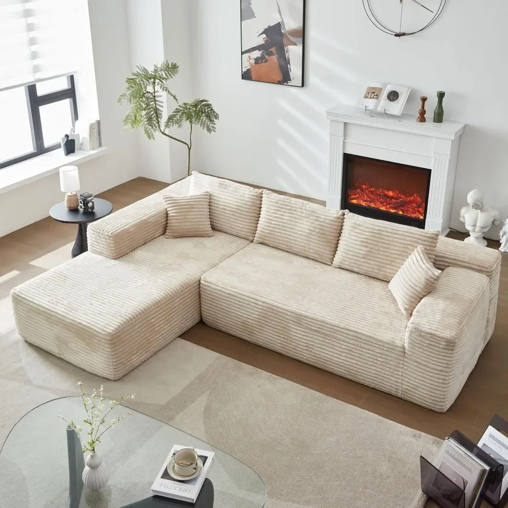 L-Shape Modular Sectional Sofa Couch - Comfy Upholstered Cloud Couch for Living Room - Modern Minimalist Couch,Deep Seat
L-Shape Modular Sectional Sofa Couch - Comfy Upholstered Cloud Couch for Living Room - Modern Minimalist Couch,Deep Seat