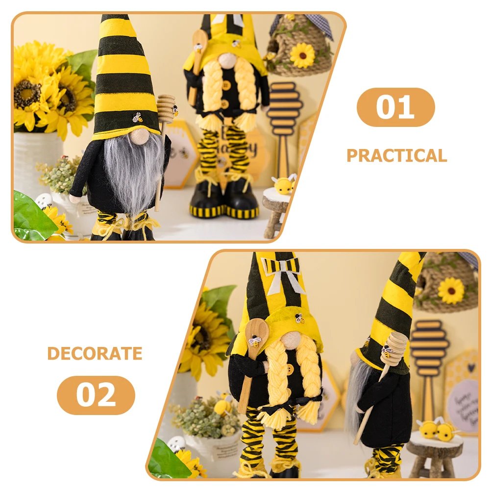 2pcs Gnome Bee Festival Dwarf Decor Summer Tiered Tray Cloth Garden Ornaments Spring Adornment
2pcs Gnome Bee Festival Dwarf Decor Summer Tiered Tray Cloth Garden Ornaments Spring Adornment