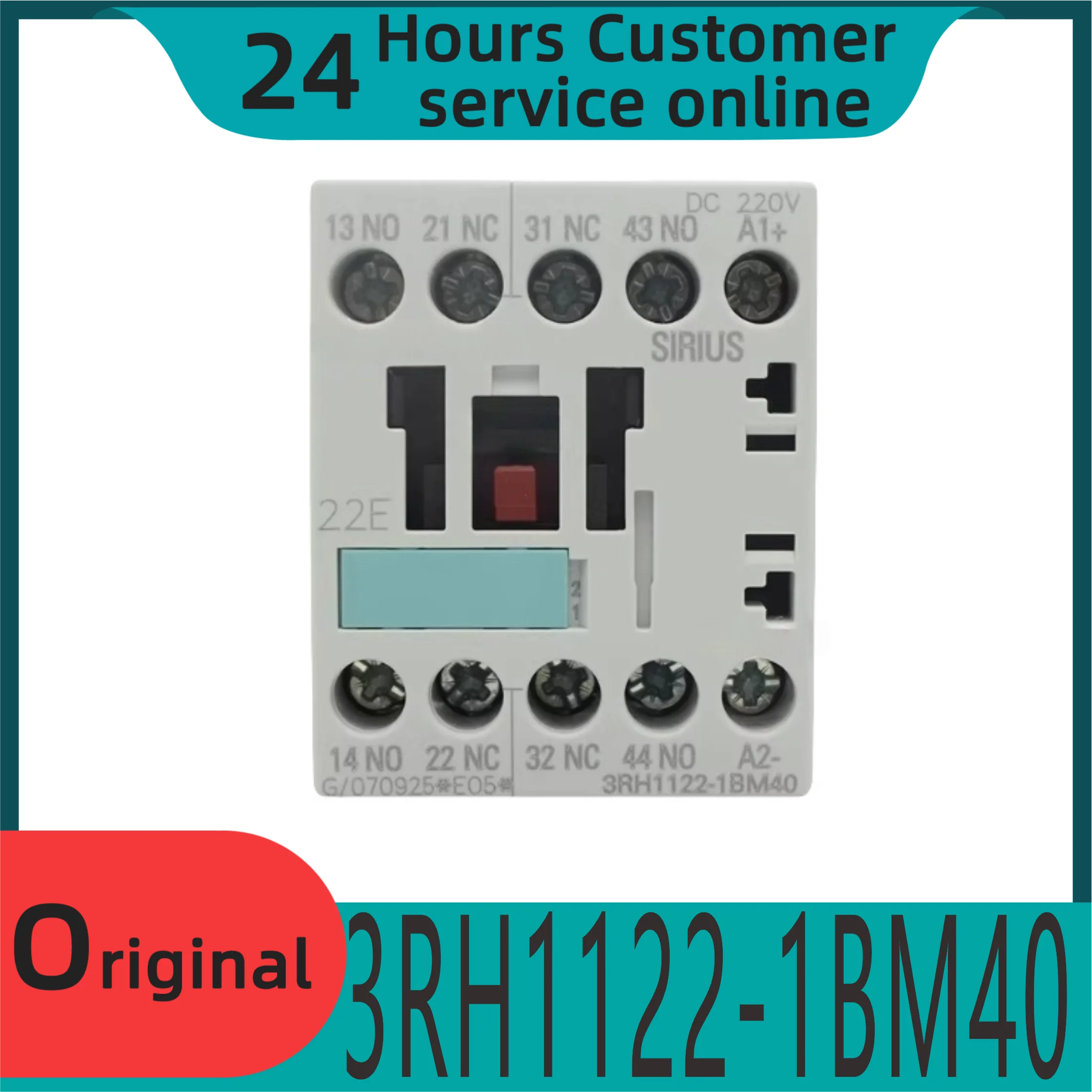 Новое оригинальное контакторное реле 3RH1122-1BM40 DC220V 1BB40 DC24V 
Новое оригинальное контакторное реле 3RH1122-1BM40 DC220V 1BB40 DC24V