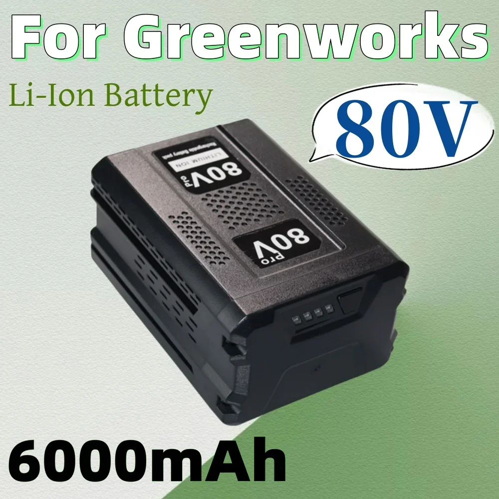 80V 6000mAh Li-Ion Rechargeable Battery For Greenworks Power Tool Battery Compatible GBA80250 GBA80400 GBA80500
80V 6000mAh Li-Ion Rechargeable Battery For Greenworks Power Tool Battery Compatible GBA80250 GBA80400 GBA80500