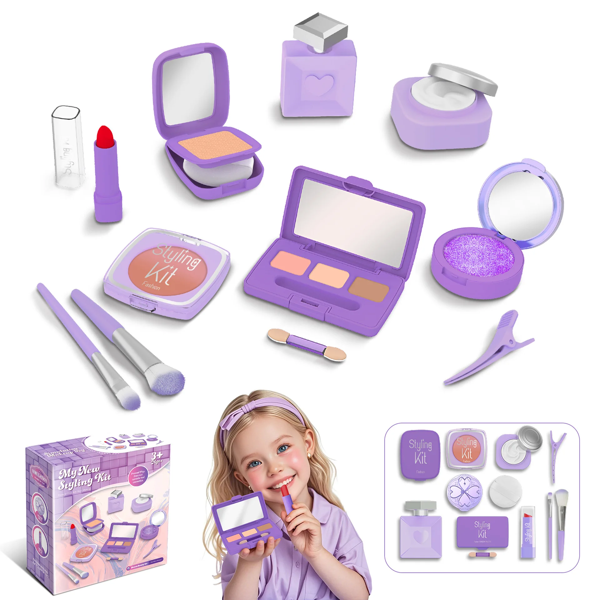 New Children's Pretend House Makeup Toy Set Safe and Non-toxic Simulated Little Girl Princess Makeup Toy Girl's Birthday Gift
New Children's Pretend House Makeup Toy Set Safe and Non-toxic Simulated Little Girl Princess Makeup Toy Girl's Birthday Gift