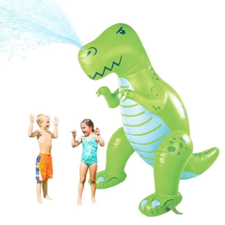 Backyard water play application PVC material green color 6-foot tall inflatable dinosaur sprinkler with stable base and dual wa
Backyard water play application PVC material green color 6-foot tall inflatable dinosaur sprinkler with stable base and dual wa