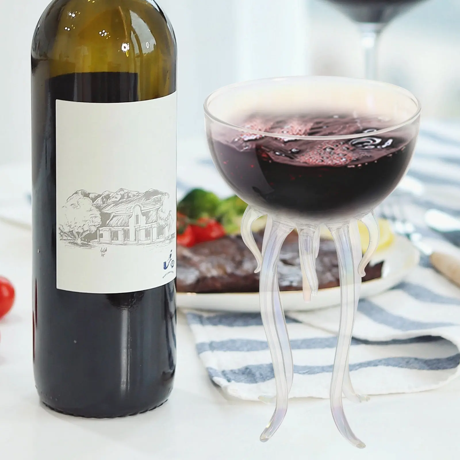 Creative Cocktail Goblet Unique Jellyfish Shape Transparent Glass for Party Wedding Red Wine Drinking Glass
Creative Cocktail Goblet Unique Jellyfish Shape Transparent Glass for Party Wedding Red Wine Drinking Glass