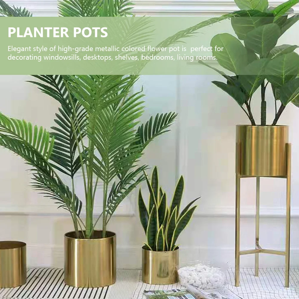 Plant Pots Indoor Iron Bucket Flower Metal Planter Wrought Buckets Golden Holder
Plant Pots Indoor Iron Bucket Flower Metal Planter Wrought Buckets Golden Holder