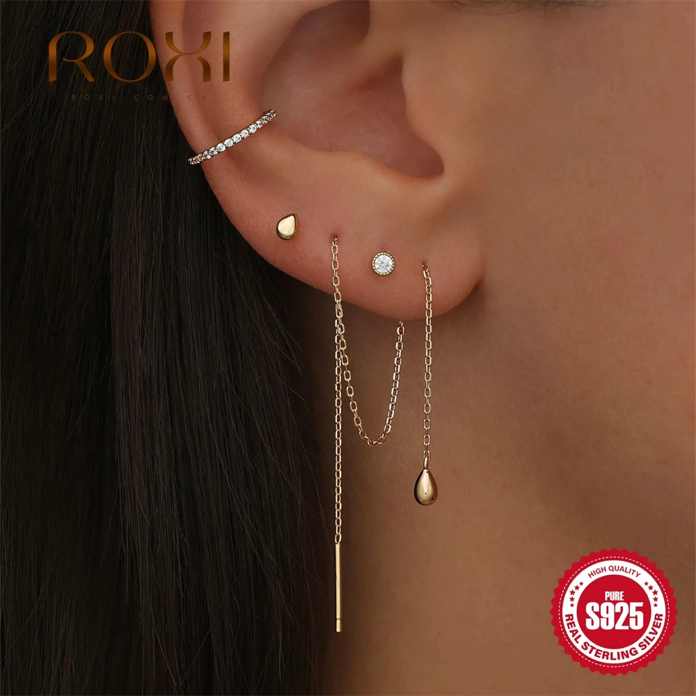 ROXI S925 Sterling Silver Smooth Water Droplet Tassel Earrings For Woman Fashion Personalities Piercing Earring
ROXI S925 Sterling Silver Smooth Water Droplet Tassel Earrings For Woman Fashion Personalities Piercing Earring