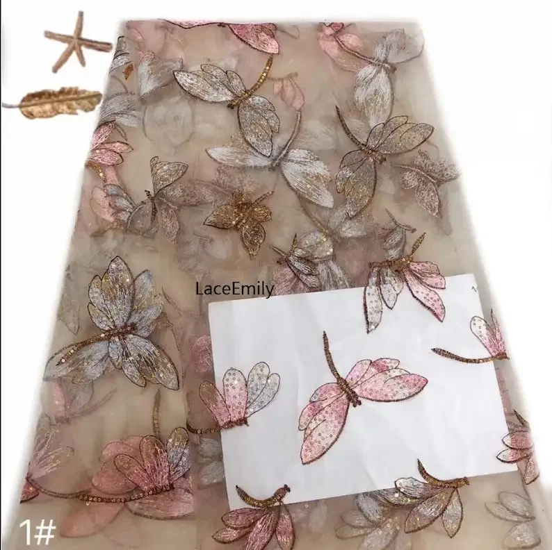 4 Colors Sequins Dragonfly Embroidery lace Fabric Dragonfly Mesh Tulle Fabric For Girl Dress, Gown, Prom Dress 1 Yards
4 Colors Sequins Dragonfly Embroidery lace Fabric Dragonfly Mesh Tulle Fabric For Girl Dress, Gown, Prom Dress 1 Yards