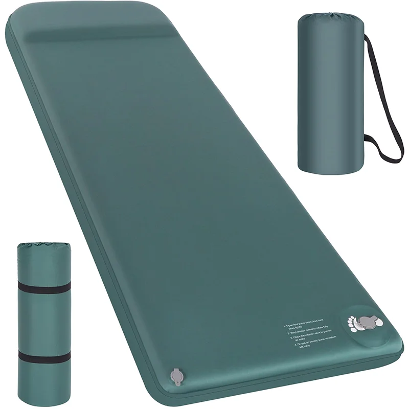 Outdoor Self Inflating Sleeping Pad with Electric Pump 3.14" Ultra-Thick Memory Foam Camping Mattress Pad with Pillow
Outdoor Self Inflating Sleeping Pad with Electric Pump 3.14" Ultra-Thick Memory Foam Camping Mattress Pad with Pillow