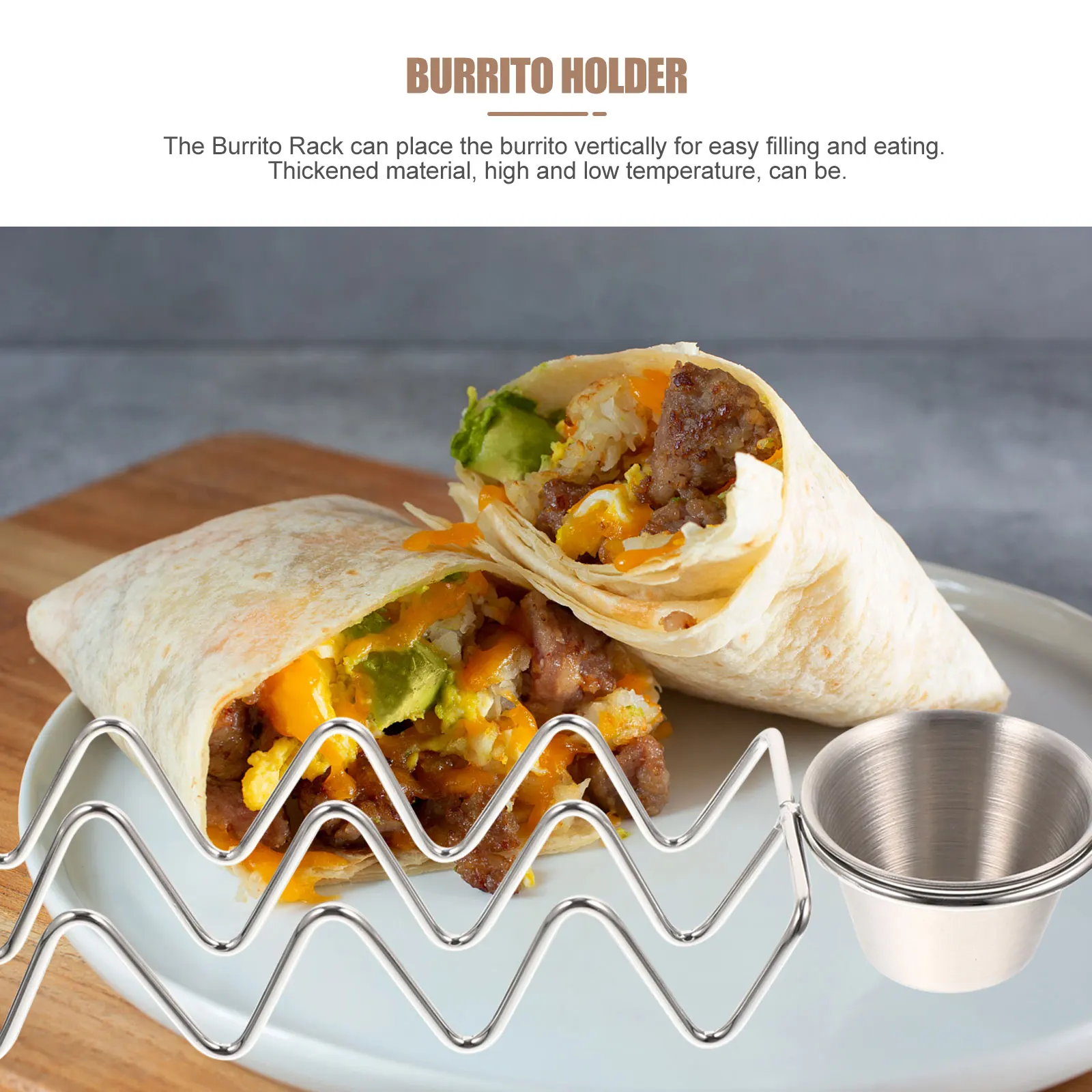1pcs Pancake Stand Stainless Steel Taco Holder Metal Rack for Griddle Burrito Rack Compact Storage Thick Material Temperature
1pcs Pancake Stand Stainless Steel Taco Holder Metal Rack for Griddle Burrito Rack Compact Storage Thick Material Temperature