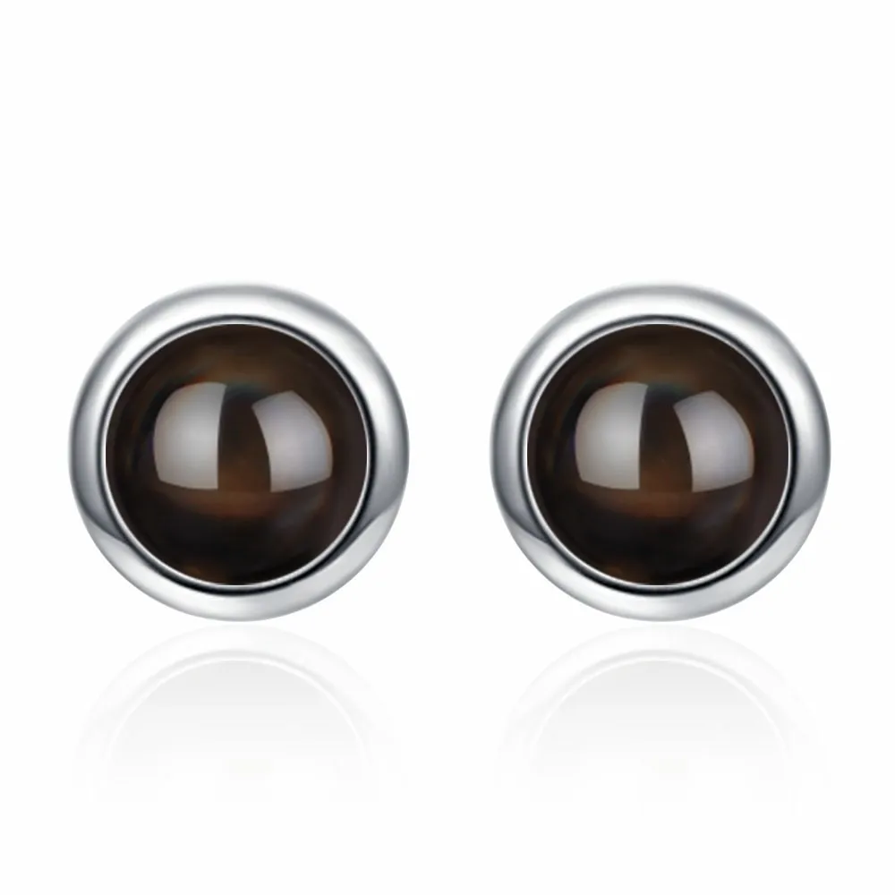 925 Sterling Silver Fashion Personality Round Black Agate Stud Earrings Birthday Party Anniversary Gift Suitable for Daily Wear
925 Sterling Silver Fashion Personality Round Black Agate Stud Earrings Birthday Party Anniversary Gift Suitable for Daily Wear