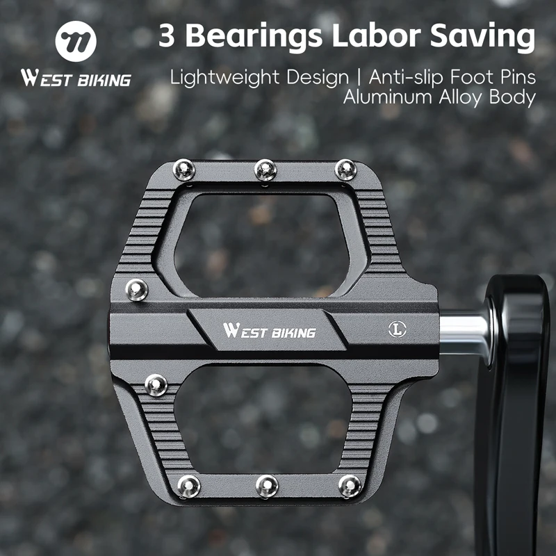 WEST BIKING 3 Bearings Aluminum Alloy Pedals Anti-slip Foot Pins Labor Saving Road Bicycle Pedals Lightweight MTB Platform Pedal
WEST BIKING 3 Bearings Aluminum Alloy Pedals Anti-slip Foot Pins Labor Saving Road Bicycle Pedals Lightweight MTB Platform Pedal