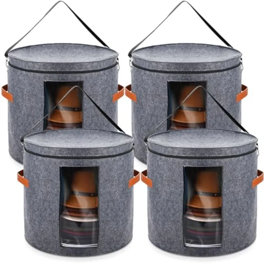 4 Pcs Hat Boxes Oversized Round Cowboy Hat Storage Box for Women Men 19" x 17" Cowboy Large Felt Organizer Bag Baseball Cap Con
4 Pcs Hat Boxes Oversized Round Cowboy Hat Storage Box for Women Men 19" x 17" Cowboy Large Felt Organizer Bag Baseball Cap Con