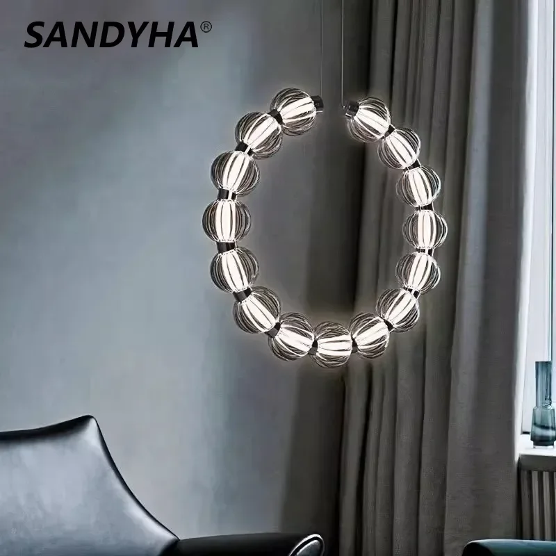 SANDYHA Italian Minimalist Pendant Lights Ring Glass Restaurant Chandeliers for Living Room Decor Dining Table Lighting Fixtures
SANDYHA Italian Minimalist Pendant Lights Ring Glass Restaurant Chandeliers for Living Room Decor Dining Table Lighting Fixtures