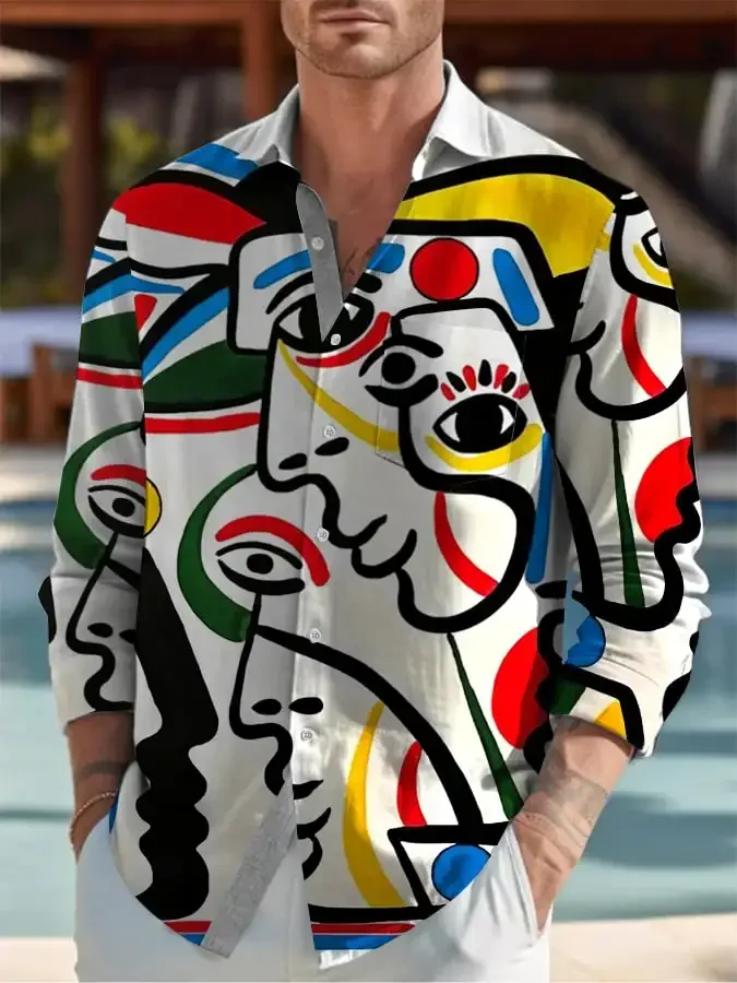 2025 New Men's 3D Art Painting Fashion Print Single Breasted Long Sleeve Shirt Casual Shirt Men's Loose Lapel Long Sleeve
2025 New Men's 3D Art Painting Fashion Print Single Breasted Long Sleeve Shirt Casual Shirt Men's Loose Lapel Long Sleeve