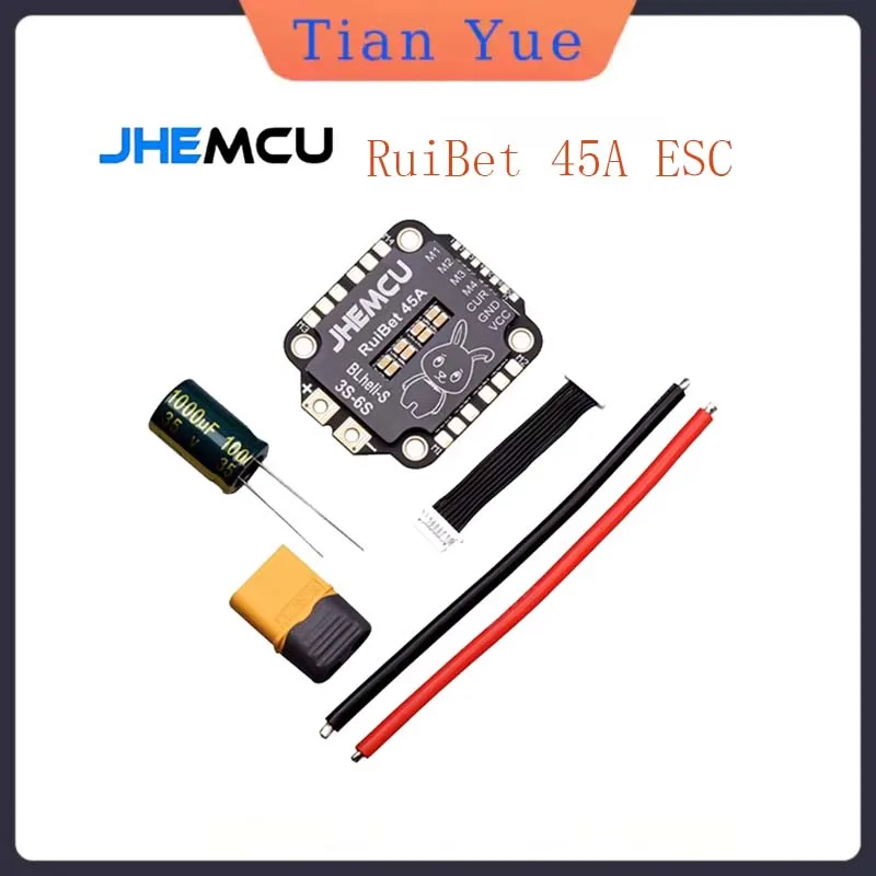 HawkSpeed Flight Controller RuiBet 45A/55A ESC BLHELI_S Dshot600 4in1 Brushless ESC 3-6S 30.5X30.5 M4 for RC FPV Freestyle Drone
HawkSpeed Flight Controller RuiBet 45A/55A ESC BLHELI_S Dshot600 4in1 Brushless ESC 3-6S 30.5X30.5 M4 for RC FPV Freestyle Drone