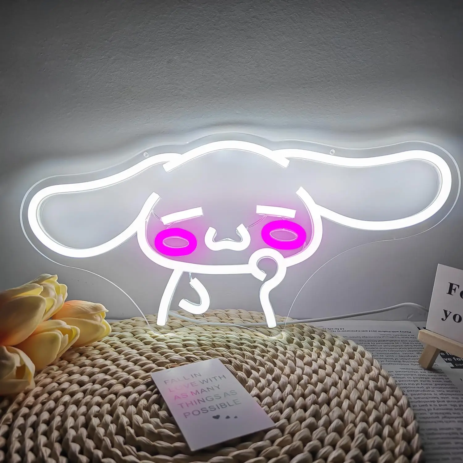 Cinnamoroll Neon Sign Anime Japanese Cartoon LED Signs for Game Room Kids Bedroom Wall Decor Light Up Sign Gifts for Girls Boys
Cinnamoroll Neon Sign Anime Japanese Cartoon LED Signs for Game Room Kids Bedroom Wall Decor Light Up Sign Gifts for Girls Boys
