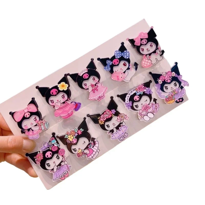 Sanrio Kuromi Acrylic hairpin cartoon cute sweet and creative headwear Children's hair accessories bangs side clip wholesale
Sanrio Kuromi Acrylic hairpin cartoon cute sweet and creative headwear Children's hair accessories bangs side clip wholesale