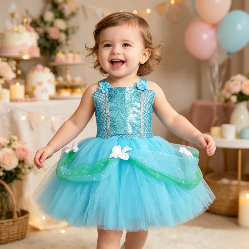 Little Girls Blue Elf Princess Mesh Dress, Princess Style Tulle Gown for Children's Day, Mesh Tutu Dress for Birthday Party
Little Girls Blue Elf Princess Mesh Dress, Princess Style Tulle Gown for Children's Day, Mesh Tutu Dress for Birthday Party
