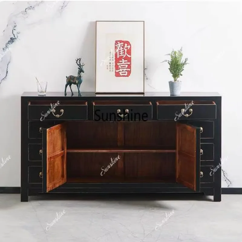 Solid wood antique foyer partition shoe cabinet modern simple old elm dining side cabinet
Solid wood antique foyer partition shoe cabinet modern simple old elm dining side cabinet